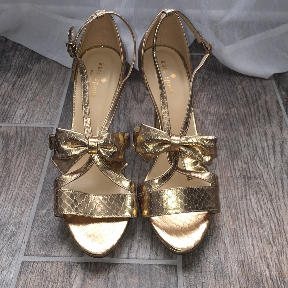 Gold Kate spade heels
